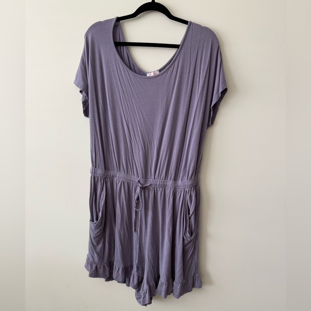 Pink Lily Lavender Romper